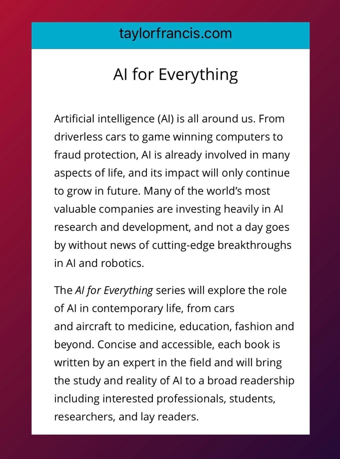 AI for Everything series excerpt
